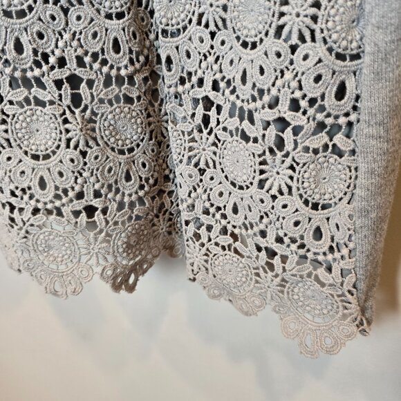 Sundance Dress Lovely Days Pointelle Knit Sweater Mini Crochet Boho Womens Small - Picture 4 of 7